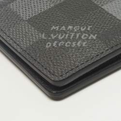 Pre Owned Louis Vuitton Black Damoflage Canvas Pocket Organizer