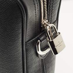 Pre Owned Louis Vuitton Black Taiga Leather Porte Documents Voyage PM Bag