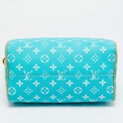 Pre Owned Louis Vuitton Turquoise Monogram Leather Speedy P9 Bandouliere 25 Bag