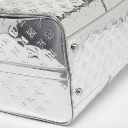 مملوكة مسبقًا Louis Vuitton Keepall Bandouliere 50 Silver Monogram Mirror Canvas Duffel Bag