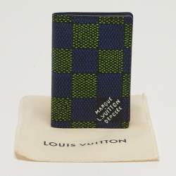 Pre Owned Louis Vuitton Blue/Green Damier Heritage Canvas Pocket Organizer