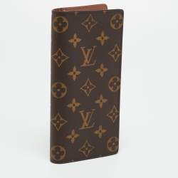 Pre Owned Louis Vuitton Brazza Monogram Canvas Long Wallet