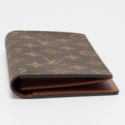 Pre Owned Louis Vuitton Brazza Monogram Canvas Long Wallet