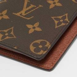 Pre Owned Louis Vuitton Brazza Monogram Canvas Long Wallet