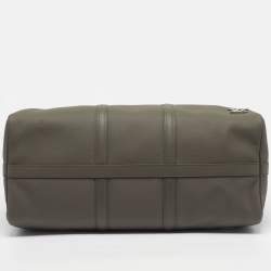 Pre Owned Louis Vuitton Keepall Bandouliere 50 Kaki Aerogram Leather Duffel Bag
