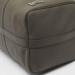 Pre Owned Louis Vuitton Keepall Bandouliere 50 Kaki Aerogram Leather Duffel Bag