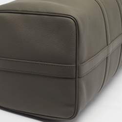 Pre Owned Louis Vuitton Keepall Bandouliere 50 Kaki Aerogram Leather Duffel Bag