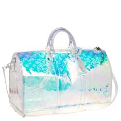 Pre Owned Louis Vuitton Monogram Prism Keepall Bandouliere 50 Bag