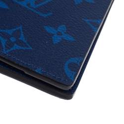 Pre Owned Louis Vuitton Cobalt Monogram Coated Canvas Taïgarama Pocket Organizer
