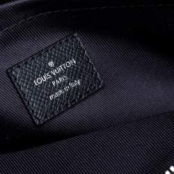 Pre Owned Louis Vuitton Black Taiga Leather and Monogram Eclipse Canvas Outdoor Messenger Bag