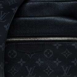 Pre Owned Louis Vuitton Black Taiga Leather and Monogram Eclipse Canvas Outdoor Messenger Bag