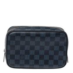 Pre Owned Louis Vuitton Damier Cobalt Toilet Pouch PM