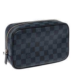 Pre Owned Louis Vuitton Damier Cobalt Toilet Pouch PM