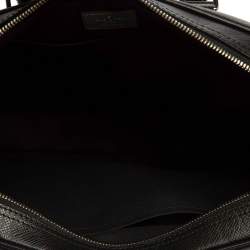 Pre Owned حقيبة لوي فيتون بورت دوكومنتز فواياج جلد تاغيا أسود PM