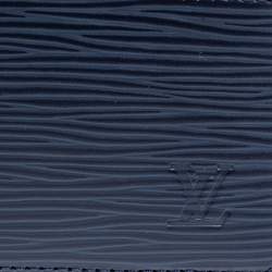 Pre Owned Louis Vuitton Navy Blue Epi Leather Card Holder