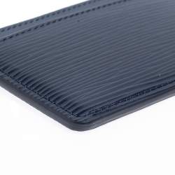 Pre Owned Louis Vuitton Navy Blue Epi Leather Card Holder