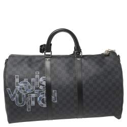 مملوكة مسبقًا Louis Vuitton Damier Graphite Canvas Keepall Bandouliere 50 Bag