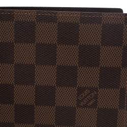 مملوكة مسبقًا Louis Vuitton Brown Damier Ebene Canvas Florin Bifold Wallet