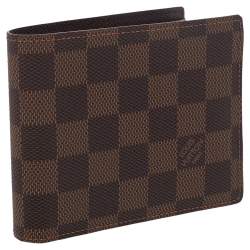 مملوكة مسبقًا Louis Vuitton Brown Damier Ebene Canvas Florin Bifold Wallet