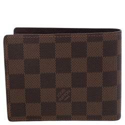 مملوكة مسبقًا Louis Vuitton Brown Damier Ebene Canvas Florin Bifold Wallet