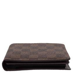 مملوكة مسبقًا Louis Vuitton Brown Damier Ebene Canvas Florin Bifold Wallet