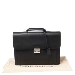 مملوكة مسبقًا حقيبة عمل لوي فيتون أسوسي كارتيبل 1 جلد تاغيا أسود