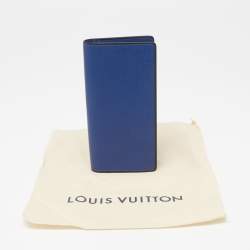 Pre Owned Louis Vuitton Navy Blue Taiga Leather Brazza Wallet