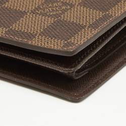 Pre Owned Louis Vuitton Damier Ebene Canvas Bifold Wallet