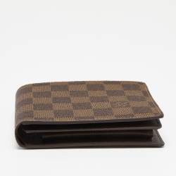 Pre Owned Louis Vuitton Damier Ebene Canvas Bifold Wallet