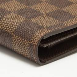 Pre Owned Louis Vuitton Damier Ebene Canvas Bifold Wallet