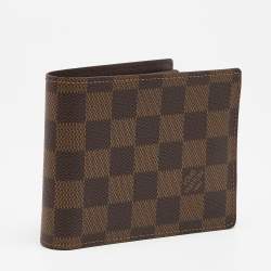 Pre Owned Louis Vuitton Damier Ebene Canvas Bifold Wallet