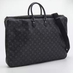 Pre Owned Louis Vuitton Monogram Eclipse Canvas Two Hanger Garment Cover