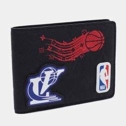 Pre Owned Louis Vuitton x NBA Black Taurillon Monogram Leather Multiple Wallet