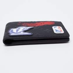 Pre Owned Louis Vuitton x NBA Black Taurillon Monogram Leather Multiple Wallet