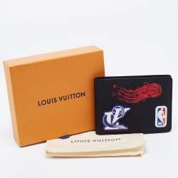 Pre Owned Louis Vuitton x NBA Black Taurillon Monogram Leather Multiple Wallet