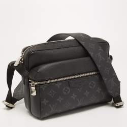Louis Vuitton Black Monogram Eclipse Canvas and Taiga Leather Outdoor Messenger Bag