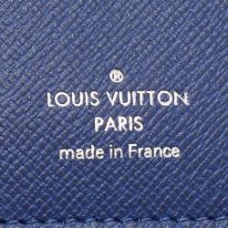 Pre Owned Louis Vuitton  Navy Blue Monogram Canvas and Taiga Leather Pocket Organiser