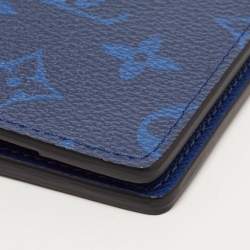 Pre Owned Louis Vuitton  Navy Blue Monogram Canvas and Taiga Leather Pocket Organiser