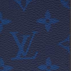 Pre Owned Louis Vuitton  Navy Blue Monogram Canvas and Taiga Leather Pocket Organiser