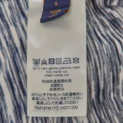 Louis Vuitton Blue Blown Up Print Jersey Galaxy T-Shirt L