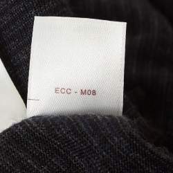 Louis Vuitton Navy Blue Striped Knit V-Neck Sweatshirt M