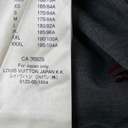 Pre Owned Louis Vuitton Grey Alphabet Fil Coupe Cotton DNA Collar Shirt S