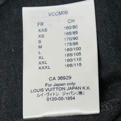 Louis Vuitton Grey LV Embroidered Jersey V-Neck T-Shirt XS