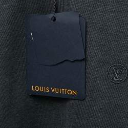 Louis Vuitton Grey LV Embroidered Jersey V-Neck T-Shirt XS