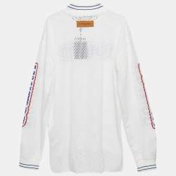 Louis Vuitton White LV Graphic Mesh Long Sleeve T-Shirt XL