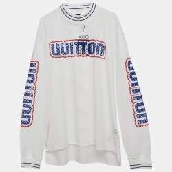 Louis Vuitton White LV Graphic Mesh Long Sleeve T-Shirt XL