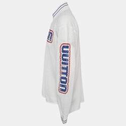 Louis Vuitton White LV Graphic Mesh Long Sleeve T-Shirt XL
