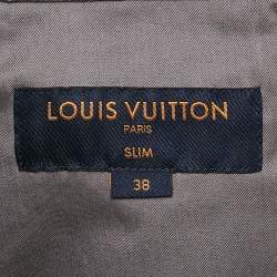 Louis Vuitton Grey Monogram Denim Slim Jeans M Waist 38"