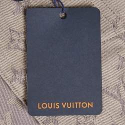 Louis Vuitton Grey Monogram Jacquard Denim Single Breasted Jacket L