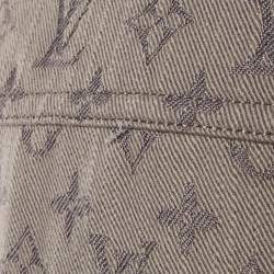 Louis Vuitton Grey Monogram Jacquard Denim Single Breasted Jacket L